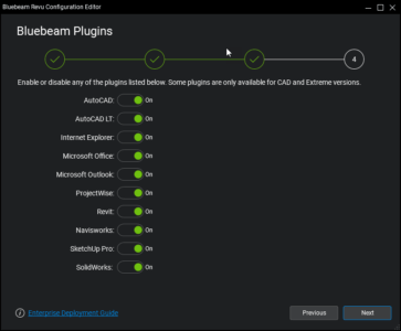 Bluebeam Revu – Bildschirm mit den MSP-Plugins von Bluebeam