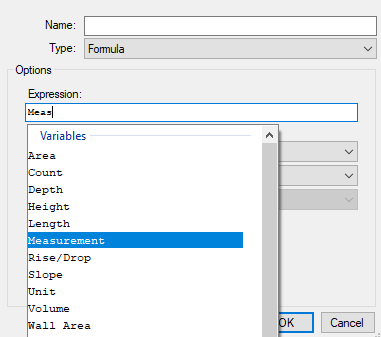 Formula Expression Variable