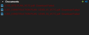 List of files with download failure message "Download Failed"