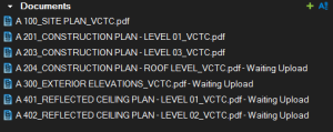 List of files with upload failure message "Waiting Upload"