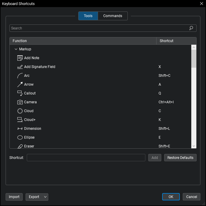 Keyboard Shortcuts