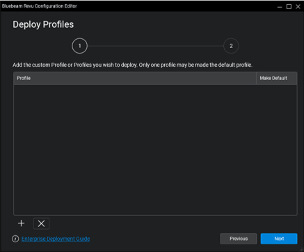 Écran Déployer les profils – Déploiement d’extensions 
