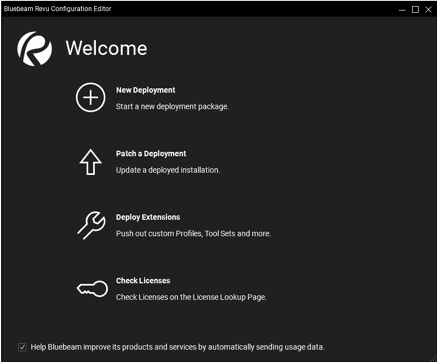 Bluebeam Revu 構成エディター