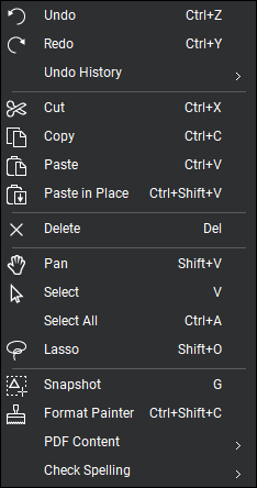 Edit Menu