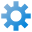 Blue Cogwheel Icon