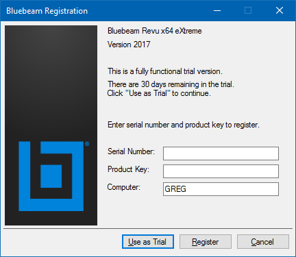bluebeam serial number product key