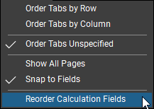 Reorder Calculation Fields