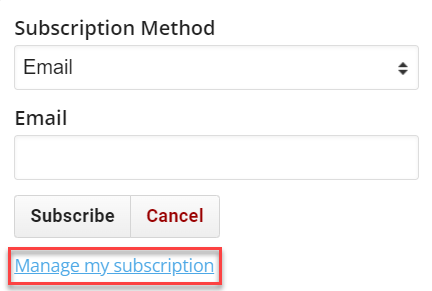 Manage my subscription
