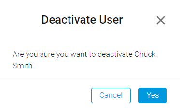 Deactivate user
