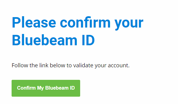 Bluebeam-ID bevestigen