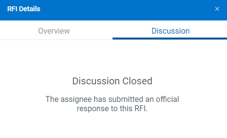 Stängd RFI-diskussion