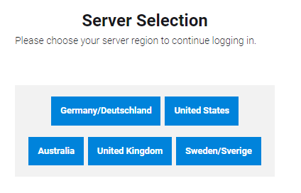 Org Admin server selection