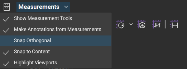 Disable Snap Orthogonal in Measurements panel