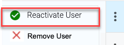 Reactivate User